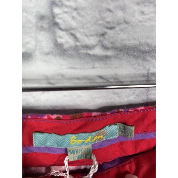 BODEN Women's Pink Floral Bistro Crop Pants US 4R - Picture 3 of 5